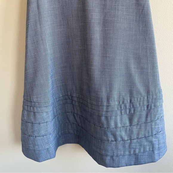 Banana Republic Chambray Off The Shoulder Knee Length Dress Size 4 - Picture 5 of 11